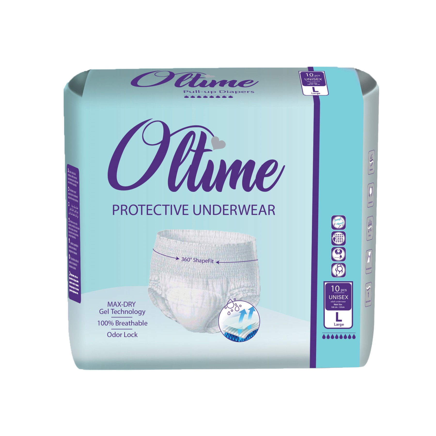 Incontinence Pants,50pcs Unisex Disposable Underwear Adult Incontinence  Pull Up Diaper Pants Anti Leak Protection, Odour Free Technology and